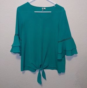 Green blouse